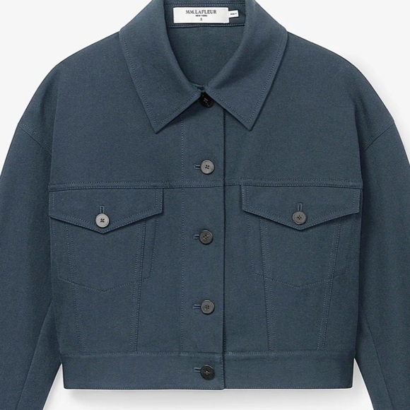 M.M. LaFleur Anna Jacket Better Than Denim Ink Size large never worn - Picture 1 of 11